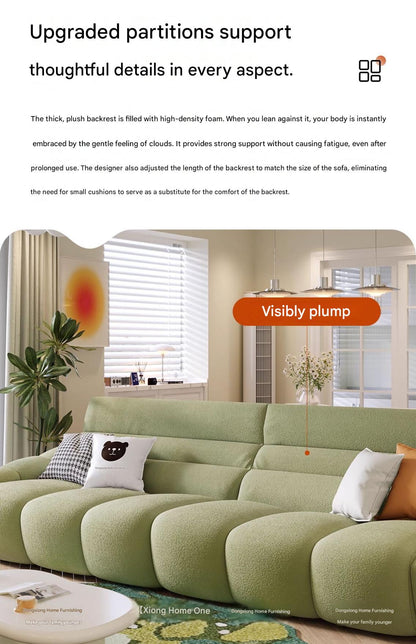 French Retro Pumpkin Fabric Sofa