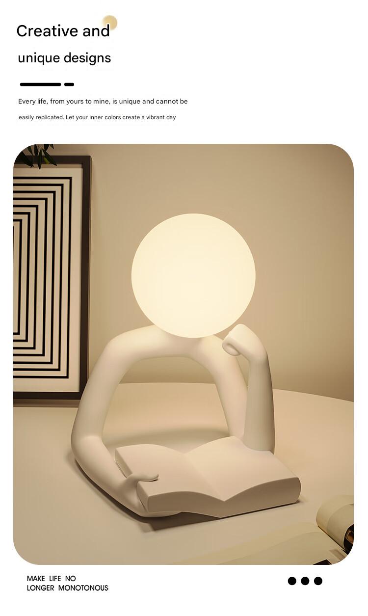 Modern Abstract Reading Man Table Lamp