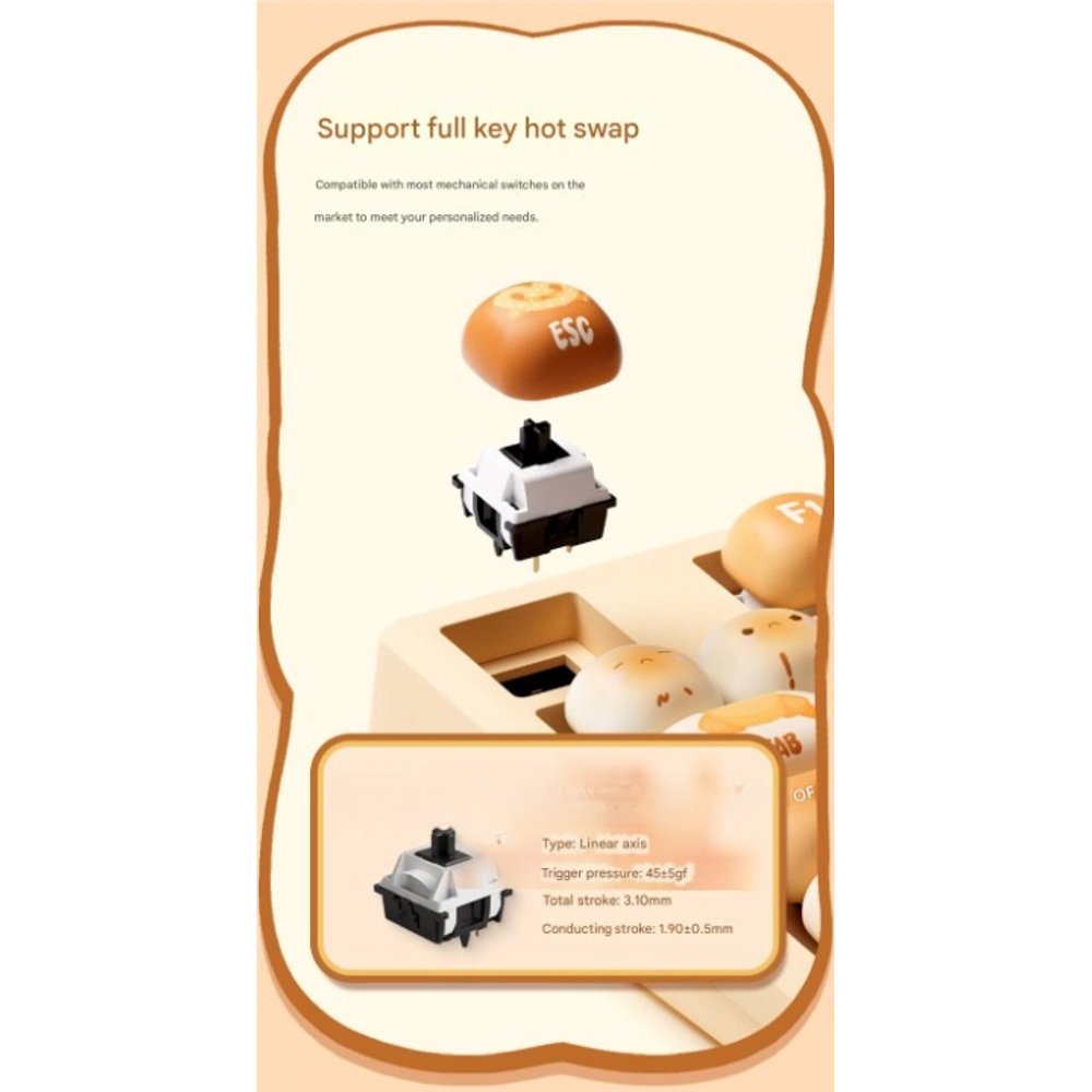 AKKO Mantou Paradise Wireless PBT Keyboard