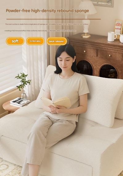 Multifunctional Folding Lambswool Sofa Bed