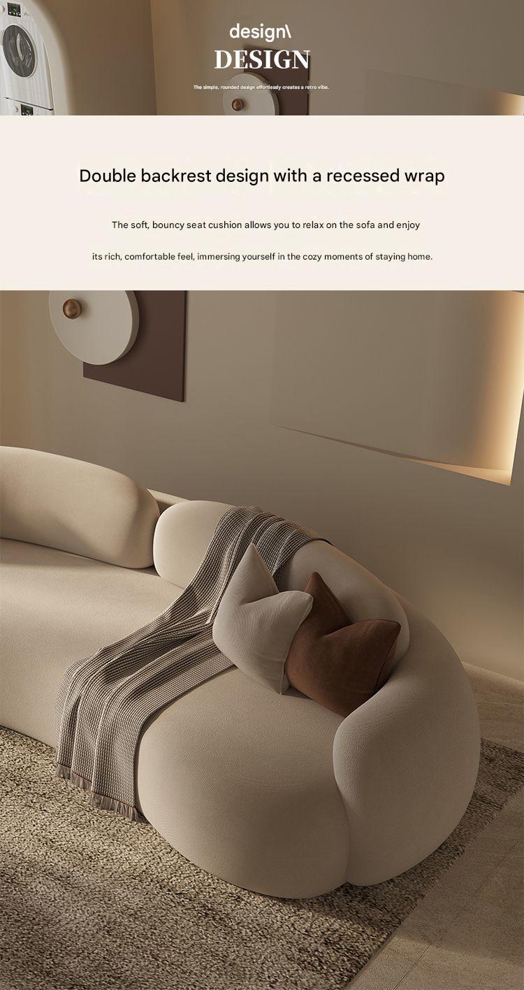 Luxury Curved Velvet Fabric Sofa