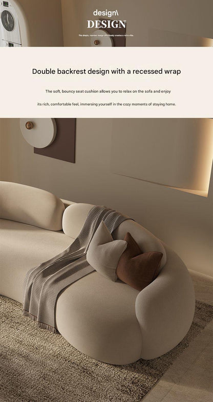 Luxury Curved Velvet Fabric Sofa