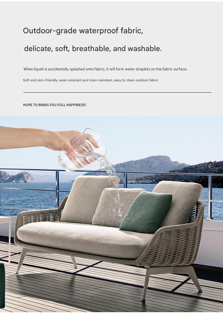 Luxury Garden Lounge Sofa with Aluminum Frame