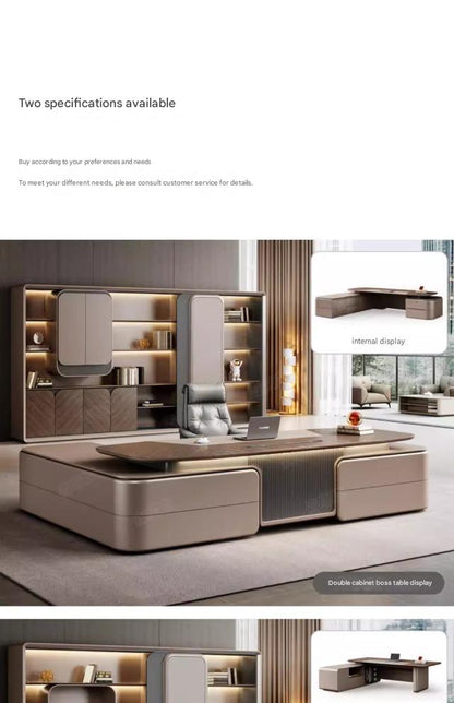 Luxury L-Shaped Office Desk With Chair