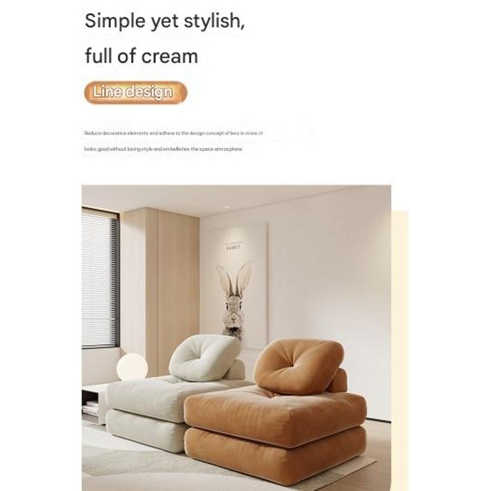 Nordic Small Fabric Sofa Bed