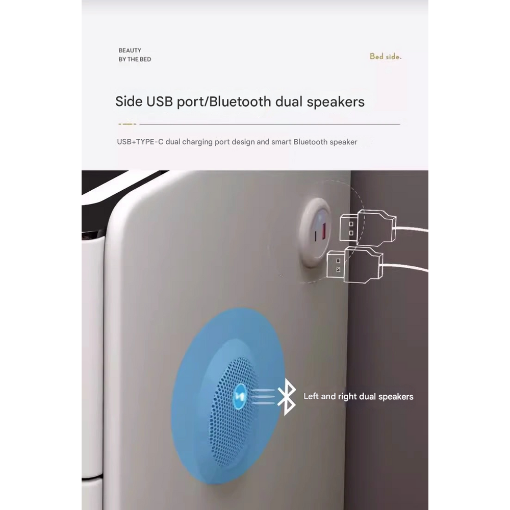 Luxury Bluetooth Audio Bedside Cabinet