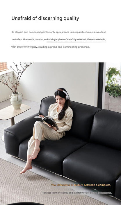 Luxury Leather 3-Seater Sofa