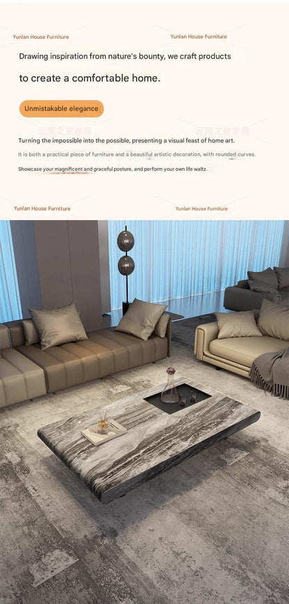 Italian Luxury Rectangular Marble Coffee Table