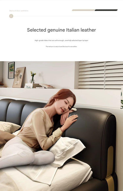 Italian Luxury Soft Leather Double Bed