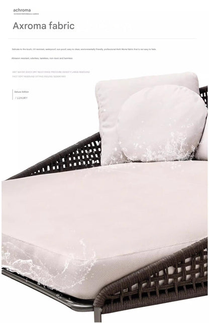 Luxury Outdoor Rattan Daybed with Cushions