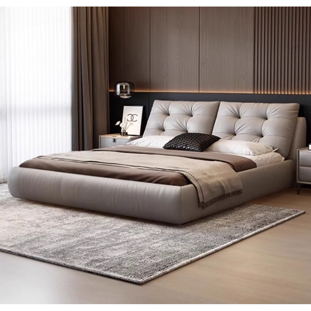 Italian Luxury Soft Leather Double Bed