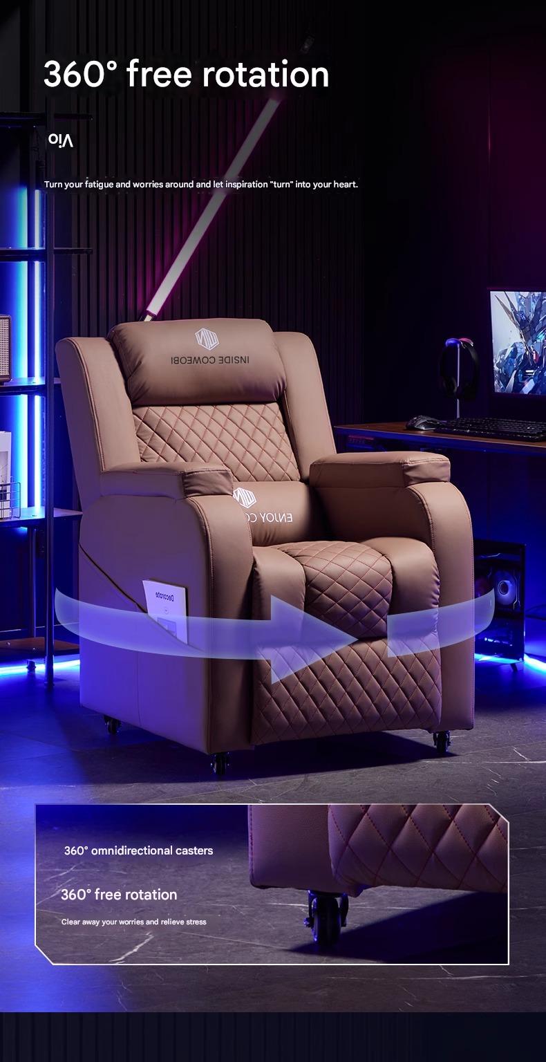 Luxury E-Sports Recliner Sofa Chair With Wheels