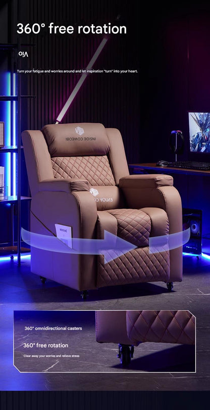 Luxury E-Sports Recliner Sofa Chair With Wheels
