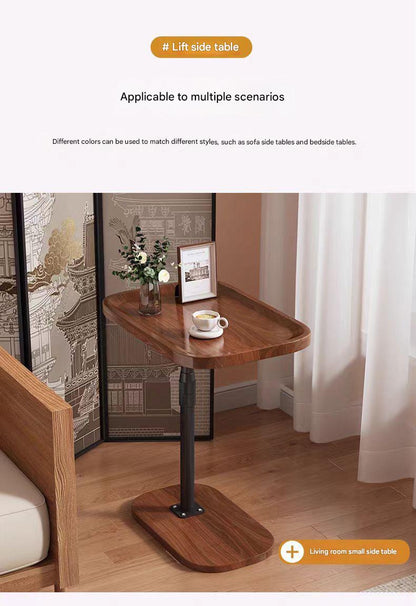 Luxury Adjustable Sofa Side Table with Wooden Top