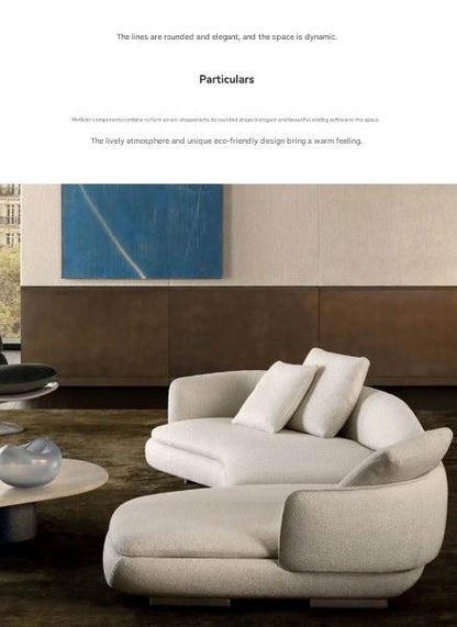 Italian Luxury Curved Sectional Sofa Set