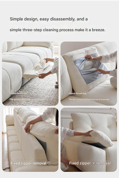 Luxury Electric Adjustable Backrest Chenille Cloud Fabric Sofa