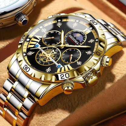 DEDIMA Mens Luminous Flywheel Quartz Watch