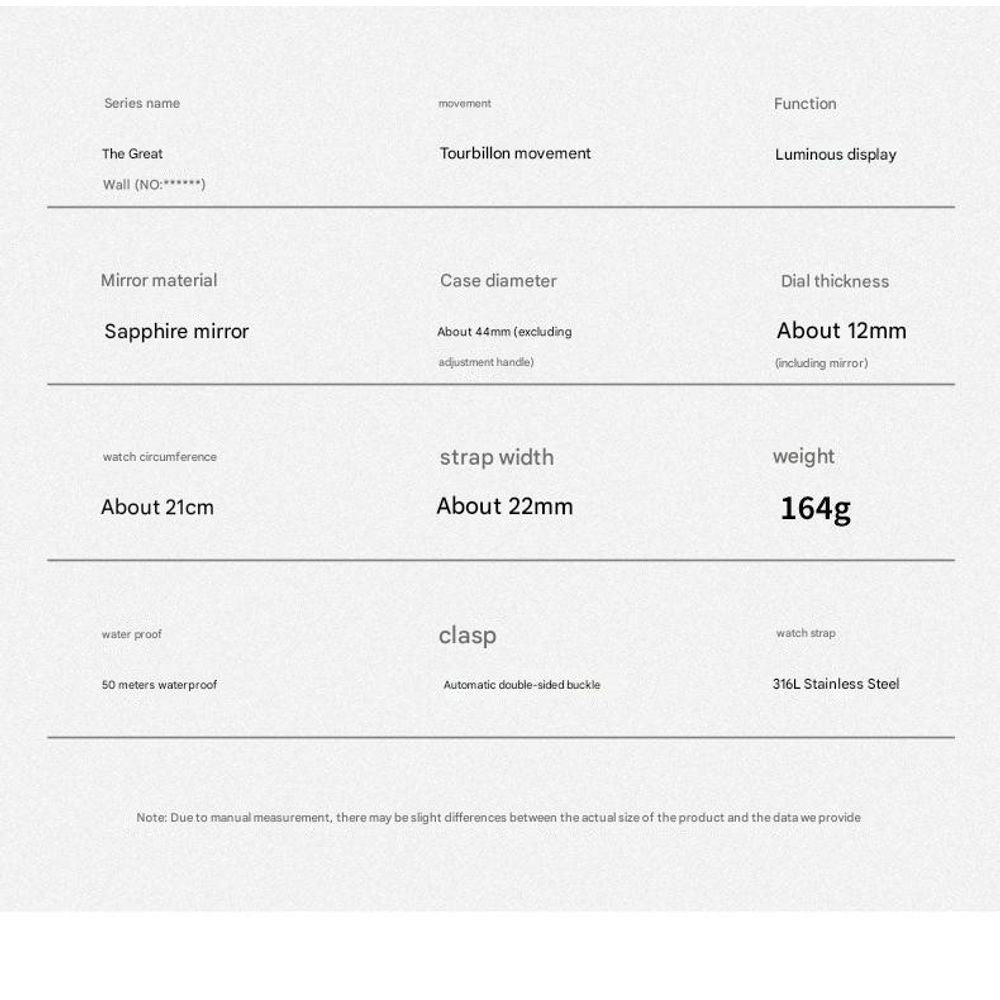 IDEALKNIGHT Tourbillon Automatic Mechanical Mens Watch