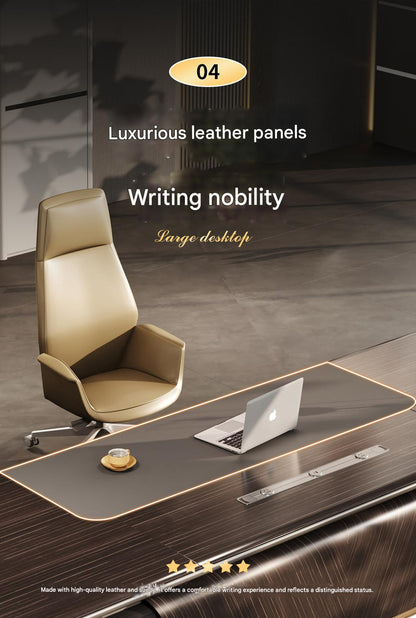 Luxury Executive Office Desk with LED Lighting