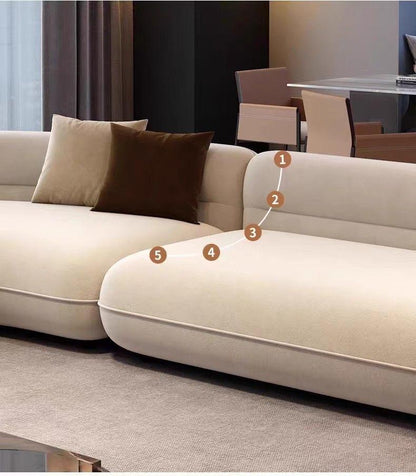 Luxury Modern Curved Sectional Sofa Set