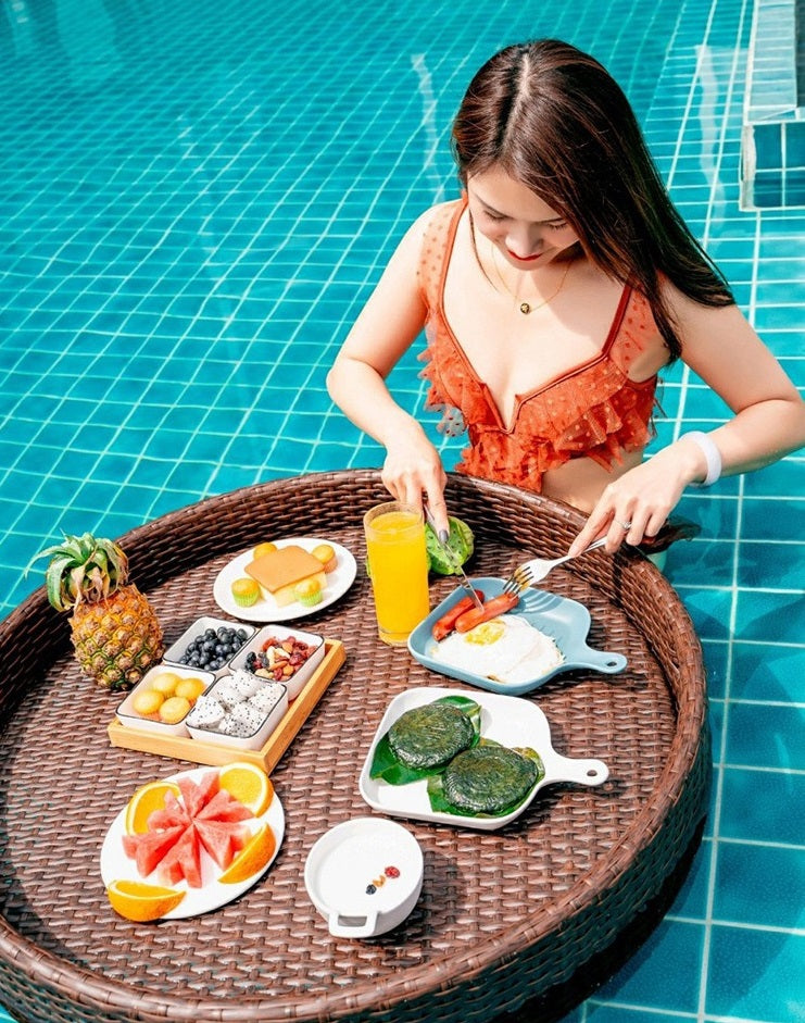 Luxury Rattan Floating Pool Tray