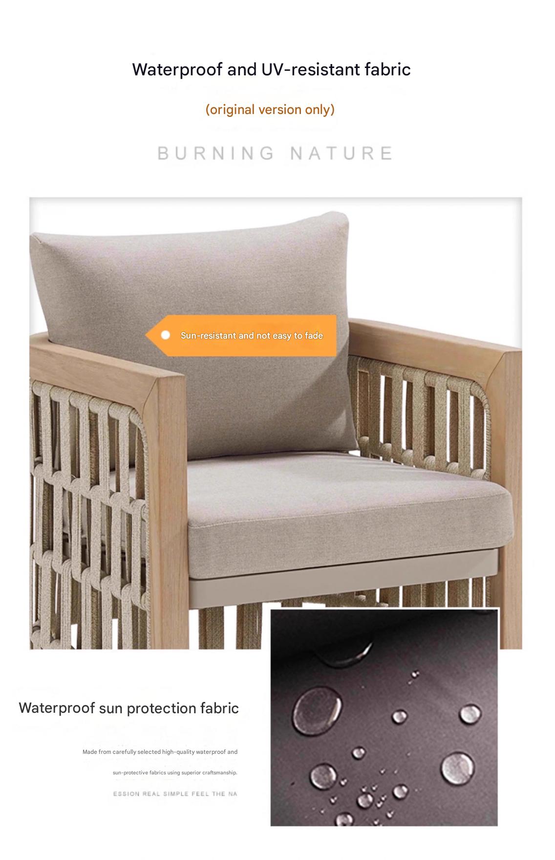 Luxury Outdoor Teak Dining Set with Rattan Chairs
