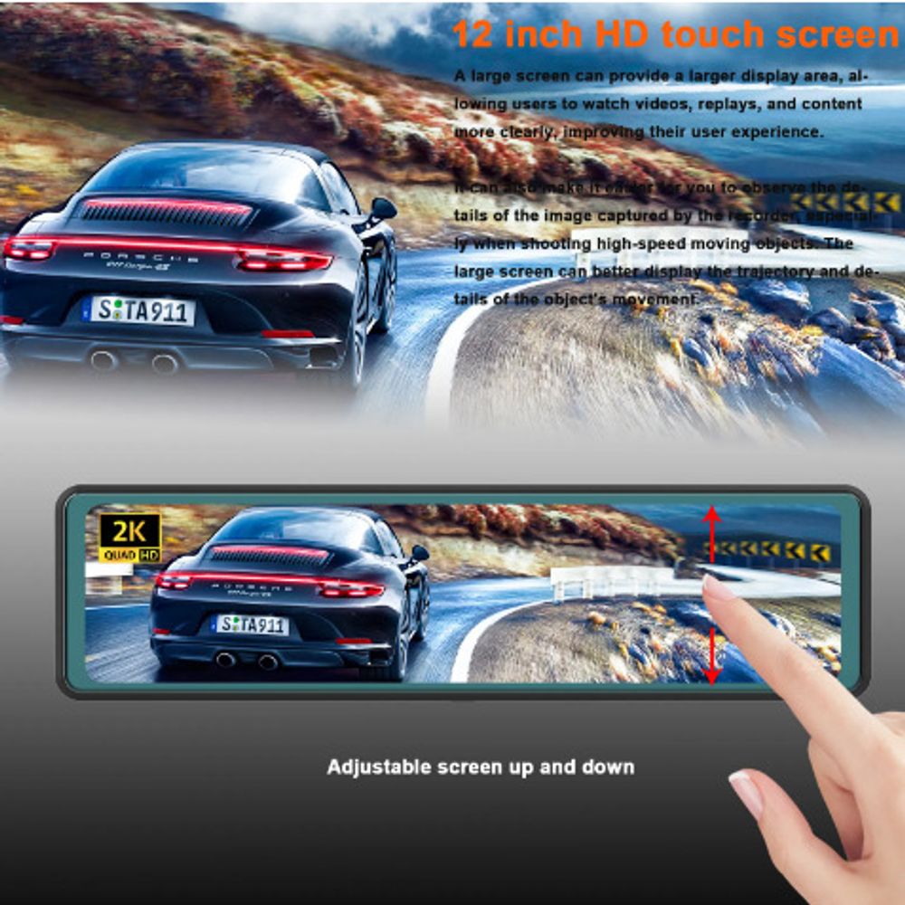 2K Full HD Triple Recording Car Dash Cam