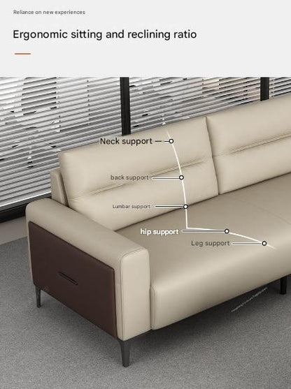 Luxury Leather Sofa Set With Coffee Table
