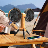 8000mAh F7300 Double headed Outdoor Camping Fan 1