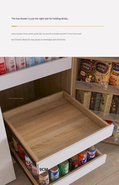 Modern Wooden Wardrobe Storage Cabinet with Shelves