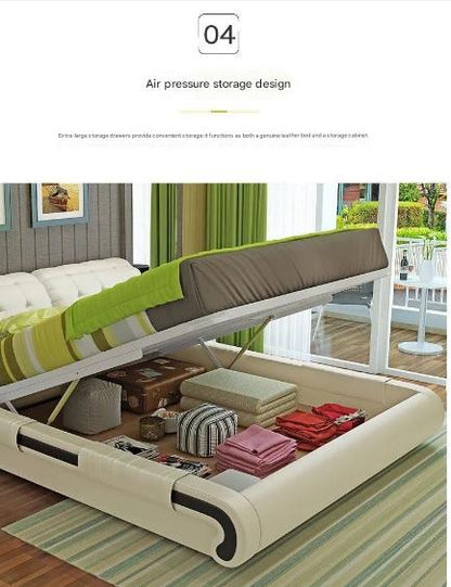Modern Luxury Upholstered Platform Bed with Tufted Headboard