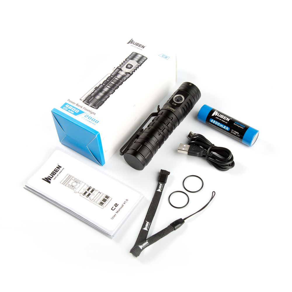 Wuben C2 Long Battery Flashlight