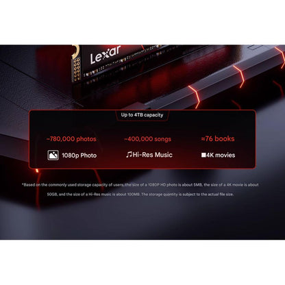 Lexar M.2 2280 PCIe Gen4x4 4TB NVME Solid State Drive