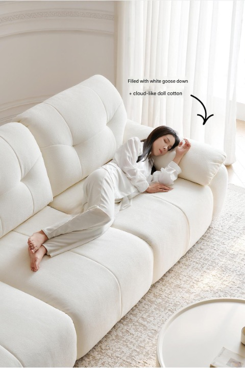 Luxury Electric Adjustable Backrest Chenille Cloud Fabric Sofa