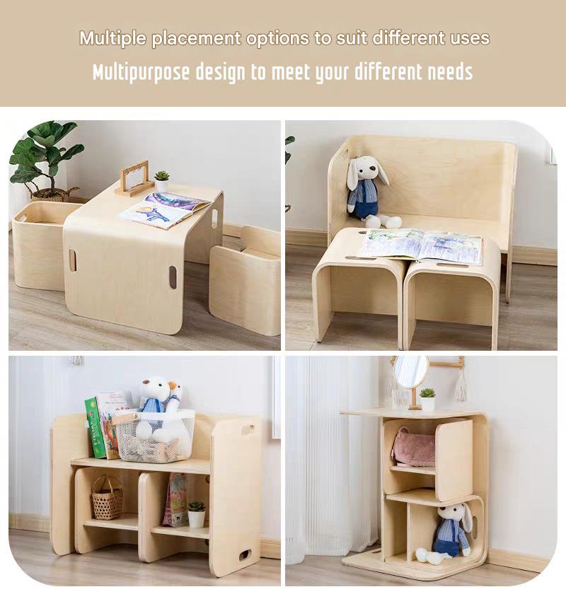 Kids Wooden Table and Chair Set for Study and Play