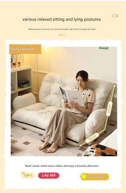 Lazy Folding Floor Sofa Bed With Adjustable Backrest