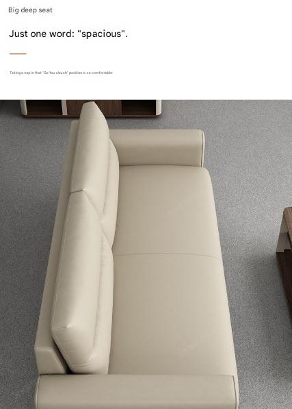 Luxury Leather Sofa Set With Coffee Table