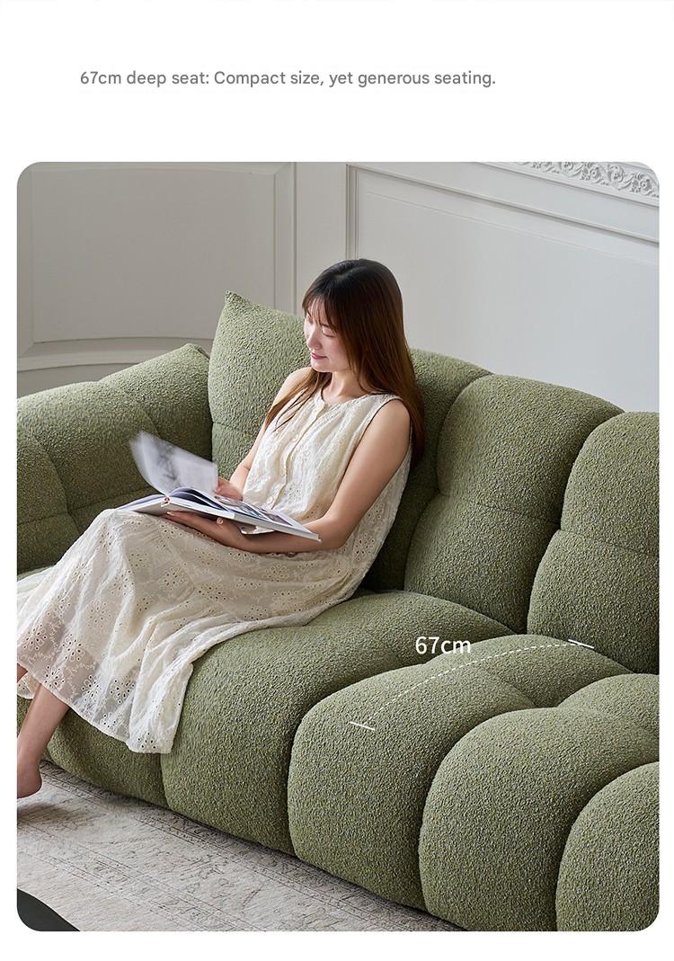 French Retro Chenille Fabric Lily Sofa