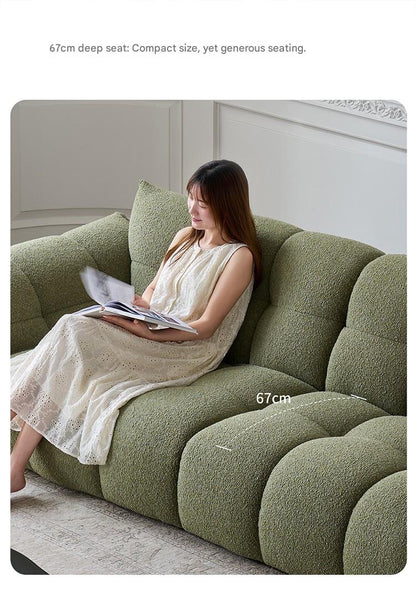 French Retro Chenille Fabric Lily Sofa