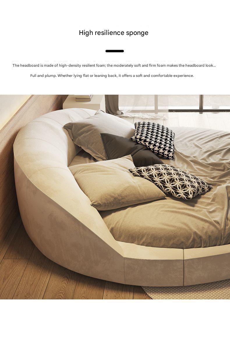 Italian Luxury Fabric Round Bed