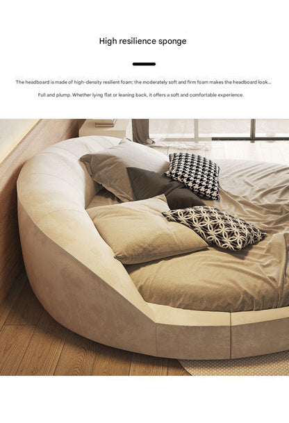 Italian Luxury Fabric Round Bed