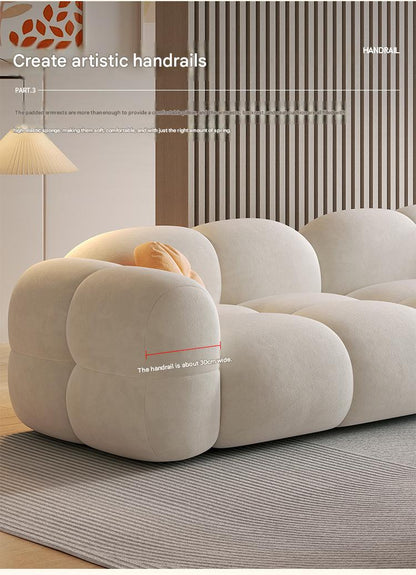 Luxury Velvet Puff Fabric Sofa