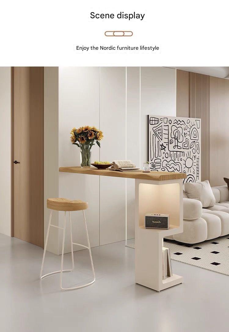 Luxury Solid Wood Sofa Bar Table with Chair