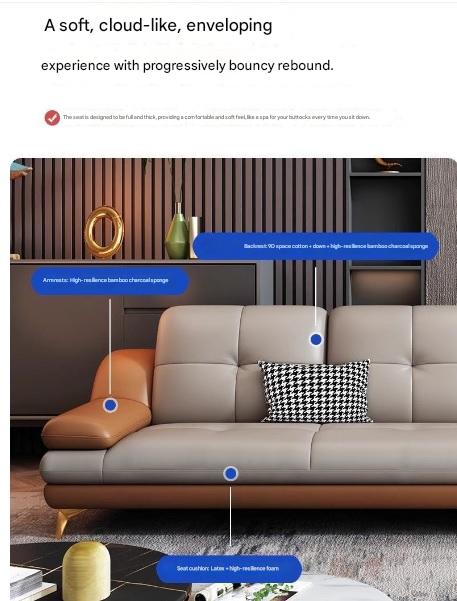 Italian Luxury Leather Sofa