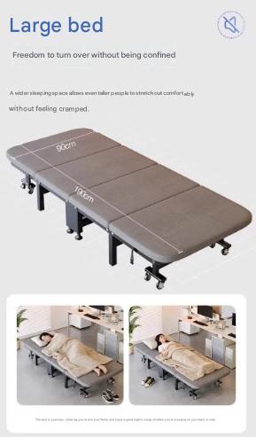 Foldable Office Nap Bed with Adjustable Backrest