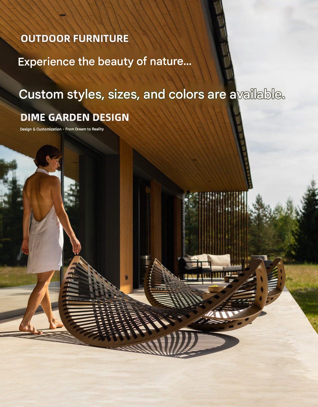 Modern Outdoor Woven Sun Lounger Chair
