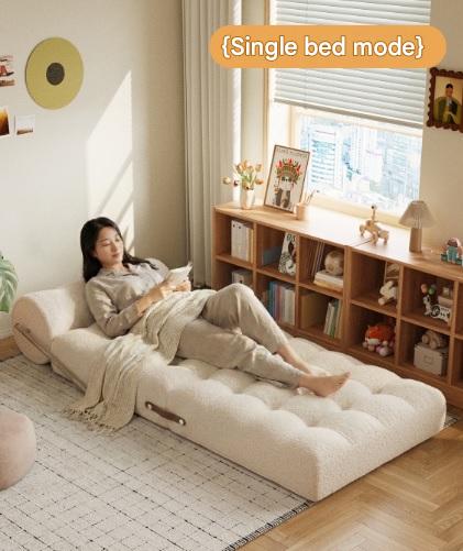Luxury Lambswool Folding Sofa Bed