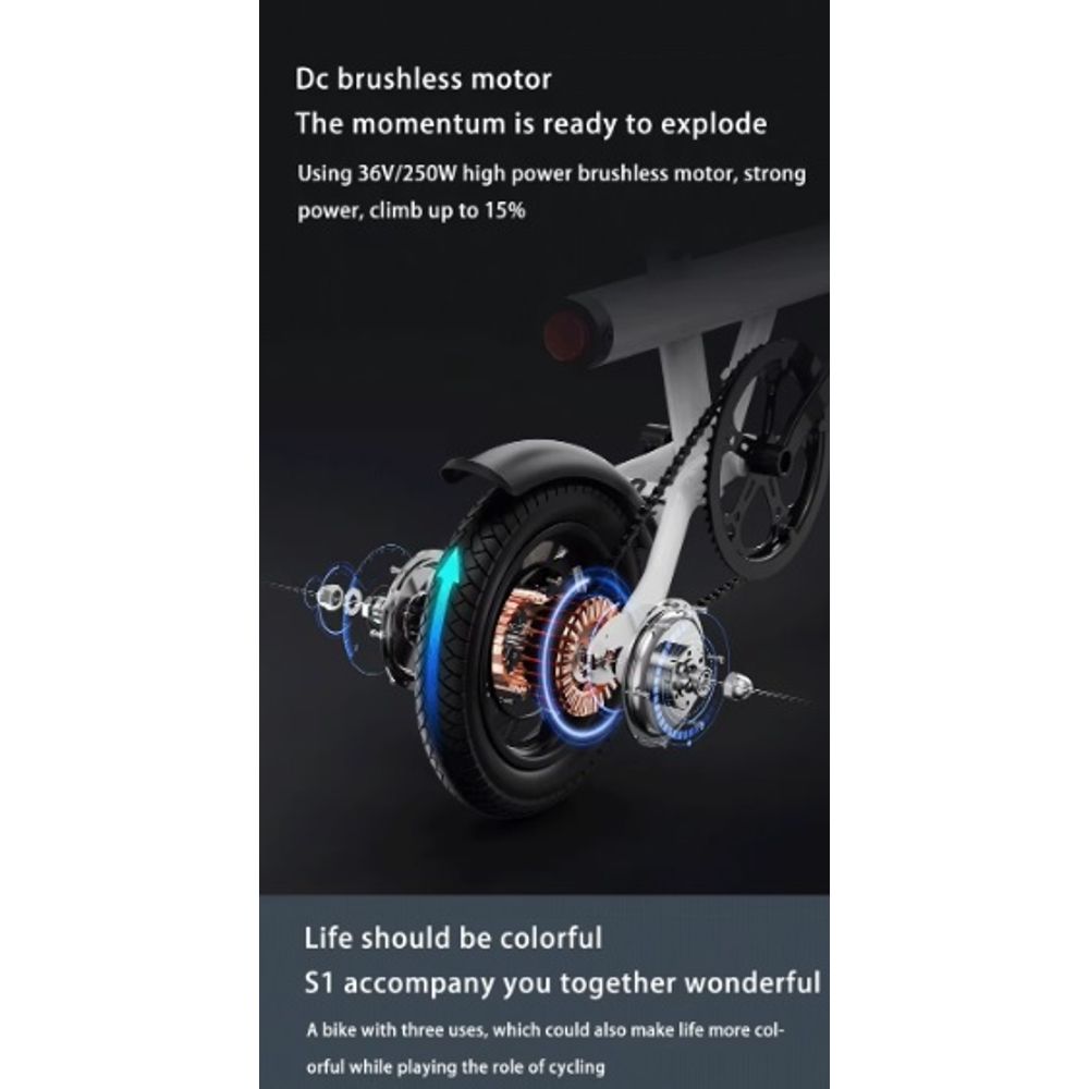 Xiaobai Bicycle S1 250W Foldable Electric Road Bike