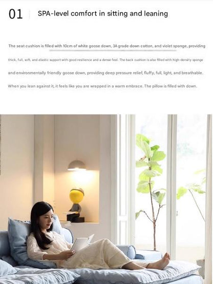 Modern Modular Fabric Sofa Bed with Deep Cushion Seating