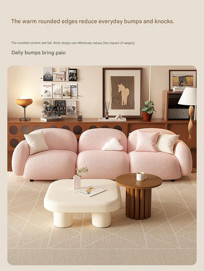 Luxury Lambswool Three Seater Sofa Set With Coffee Table